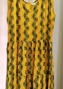 Yellow Kurti With Coat