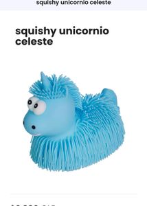 Blue Squishy Unicorn Toy
