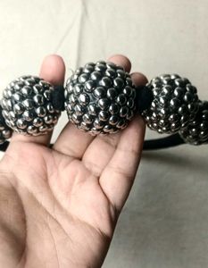 Chunky  EXPORT Quality Black and Silver Necklace