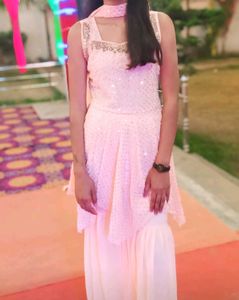 Elegant Peach  sarara suit