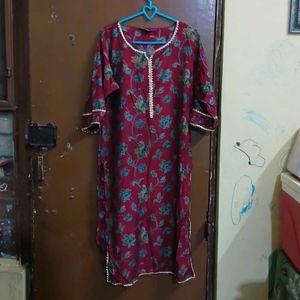 Elegant Maroon Kurta Set with Dupatta