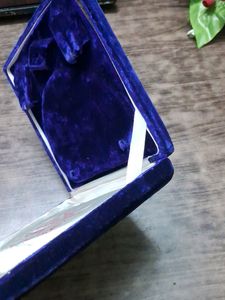 Vintage Blue Velvet Jewelry Box