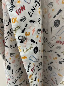 Fun Graphic Print Button-Down Shirt