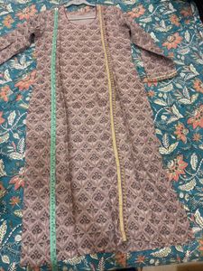 Elegant Printed Chanderi  Kurta