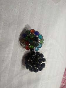CONBO OF 2 Statement Black Gemstone Ring