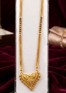 Exquisite Golden Mangalsutra with Black Beads