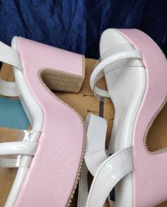 Chic Pink Platform Block Heels