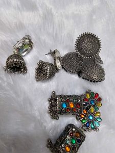 Boho Ethnic Jhumka Earrings & Bangle Set