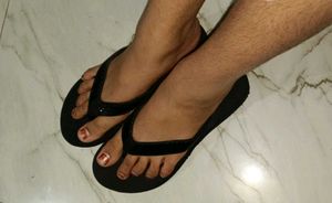 Black Flip Flops