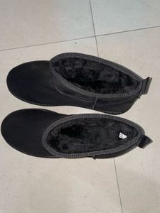Truffle Collection Suede Fur Boots Ankle Length