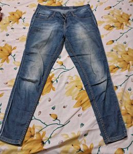 Blue Washed Denim Jeans