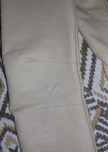 Stylish Cream Moto Jacket