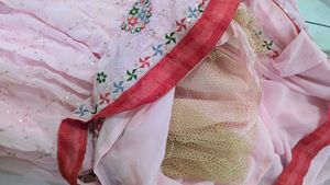 Pink Radha Rani Lehenga Choli Set Embroidered