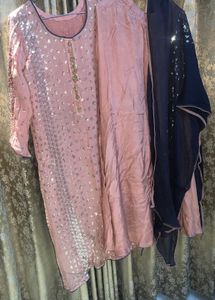 Sparkling Pink Kurta Set with Dupatta