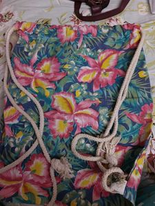 Tropical Floral Drawstring Backpack