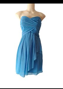 Blue Strapless bold n beachy dress