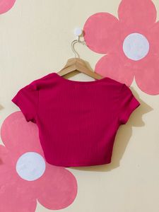 Ribbed Square Neck Crop Top