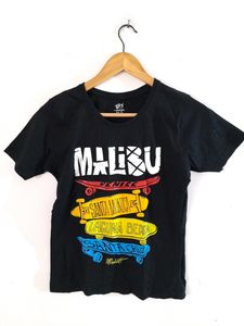Black Printed T-Shirt (Boy's)