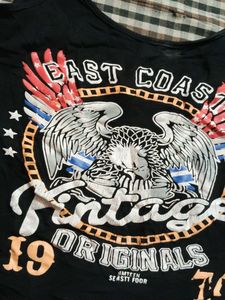 Vintage "East Coast" Graphic Bodysuit Top