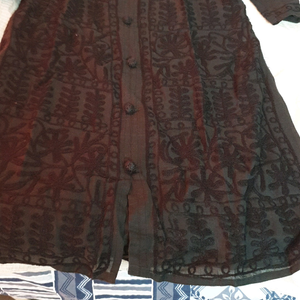 Black Embroidered Chikankari Kurti