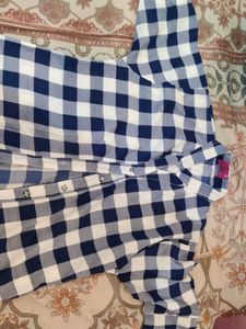 Classic Blue &amp; White Checkered Shirt