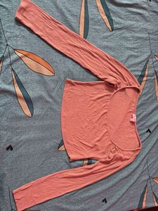 Peach Crop Top