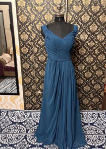 Elegant Teal Evening Gown