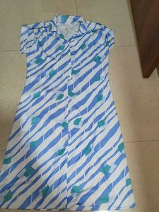 Vintage Blue &amp; White Striped Dress