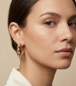 Combo of 3 Chic Textured Hoop Earrings