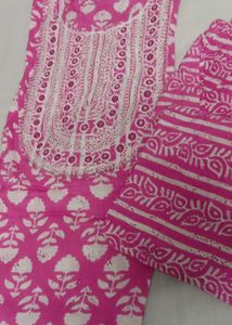 Pink Floral Kurta Set
