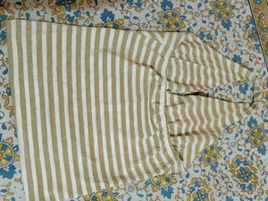 Gold Striped Halter Neck Top