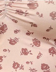Chic Floral Print Cropped Cami Top