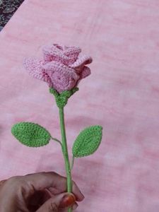 Crocheted Rose and Heart Decor