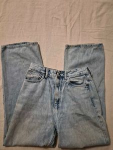 baby blue light wash wide leg jeans