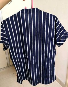 striped light weight over shirt
