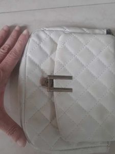 White Quilted Crossbody Bag