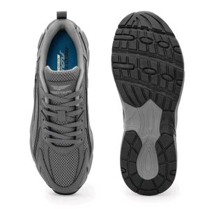 Grey Mesh Athletic Sneakers