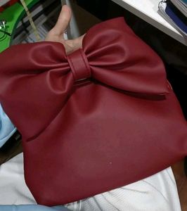 Cherry Red Bow Handbag