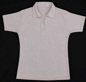 Light Grey Collared Polo Top