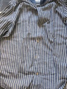 Striped Button-Up Shirt with Hoodie