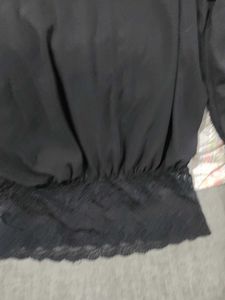 Elegant Black Lace Top...
