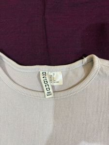 H&amp;M Ribbed Cropped Top