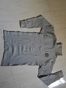 Grey Turtleneck Sweatshirt