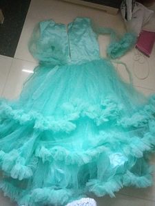 Beautiful Teal Tulle Gown