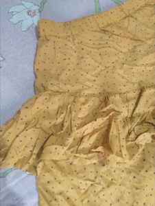 Yellow Polka Dot Ruffle Skirt