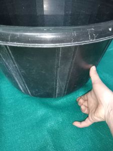 Large Black Plastic Bucket