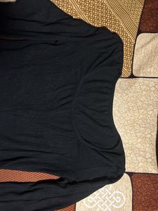 Black Long Sleeve Ribbed Top