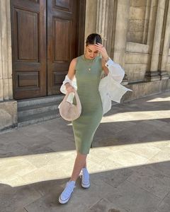 Ribbed Knit Tank Dress