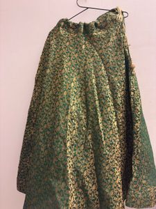 Green &amp; Gold Brocade Skirt