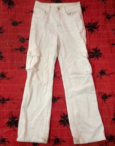 White Cargo Jeans